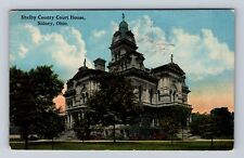 Sidney OH-Ohio, Shelby County Court House, Antique, Vintage c1915 Postcard picture