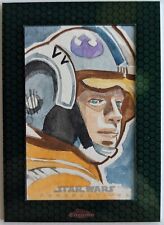 2014 Topps Chrome Star Wars Luke in flight suit 1/1 Sketch Card Tina Berardi picture