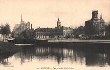 VINTAGE POSTCARD AMIENS FRANCE - VIEW TAKEN FROM THE DOWNSTREAM PORT c. 1910s picture