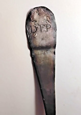 Long silver plated spoon lost by a soldier with initials D.F. P., pit find picture