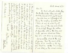 RARE 1875 Letter Referring to Railroad Station – Govs Gaston (MA) & Tilton (NY) picture