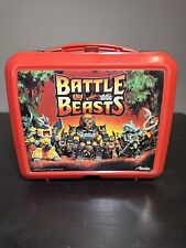 Vintage 1980s Aladdin Battle Beasts Plastic Lunch Box No Thermos 1986 Hasbro Inc picture