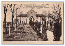 c1940's Battlefield War Cemetery Memorail Ball Gravelotte France Postcard picture