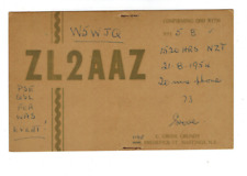 Ham Radio Vintage QSL Card    ZL2AAZ 1954 Hastings, NEW ZEALAND picture