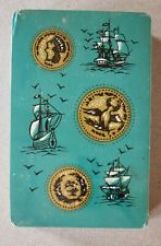 Vintage W. P. Co. Sailing Tide Playing Cards Ship Nautical Plastic Coated New picture