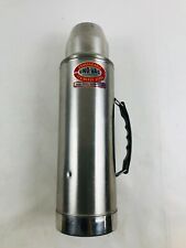 Vintage Uno-Vac Stainless Steel Thermos with Handle Unbreakable 16