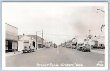 1950's RPPC EPHRATA WASHINGTON STREET SCENE*ELLIS #4926 PHOTO*TEXACO*OLD CARS picture