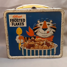 Kellogg's Cereal Child Metal Lunch Box Tony the Tiger, Rice Krispies. 1969 Era. picture