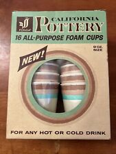 Vintage 1960s California Pottery Foam Cups Prop 60’s FONDA New Old Stock picture