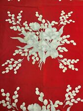 Vintage Red White Tablecloth. CALPRINT, California. 62