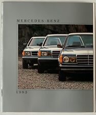 MINT 1983 Mercedes Benz Full Line Brochure w/Data Insert.....Free USA Shipping picture