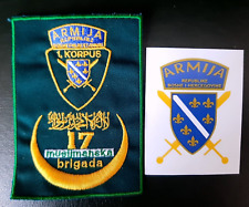 Army Republic Bosnia and Herzegovina patch 1. Corps 17. Muslim brigade- sticker picture