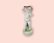 Early 19th Century Dresden Putti Conductor Cherub Hand Painted Small Figurine picture