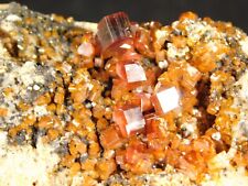 DEEP ORANGE Crystals Vanadinite Crystal Cluster 100% Natural 168gr picture