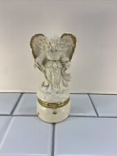 White Angel Trinket Box Figure Vintage Porcelain picture