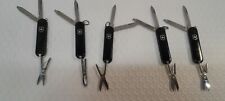 Lot of 5 Victorinox Classic Swiss Army Knives - BLACK actual lot pictured picture