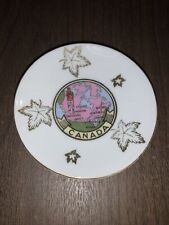 Vtg Canada Collectors Plate Hand Painted Maple Leaf 4” picture