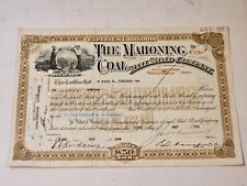 Mahoning Coal Railroad Stock Certificate Rare picture