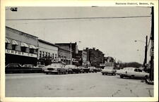 Business District ~ Beaver Pennsylvania PA ~ downtown stores ~ 1970s cars picture