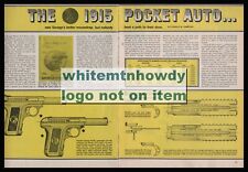 1980 The SAVAGE 1915 Pocket Automatic Pistol 5-page Evaluation Article picture