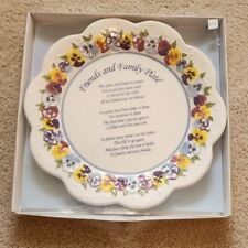 New In Box Vintage Pansy Friends & Family Plate Measures 12