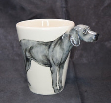 HTF Weimaraner Gift Cup Dog Unique Coffee Mug Handmade by Blue Witch picture
