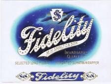 Fidelity original inner  cigar box label picture