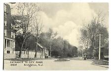 Postcard Entrance to City Park Bridgeton NJ 1909 picture
