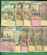 1881 VICTORIAN TRADE CARDS - SEVEN WONDERS OF THE WORLD 11 ASSORTED - 2.5