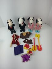 Vintage PEANUTS KNICKERBOCKER SNOOPY & BELLE Dolls 8” Lot 4 W/Clothes picture