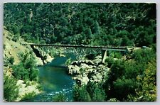 Kernville California Bridge Over Scenic Kern River Posted 1956 Postcard picture