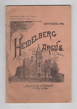 RARE 1896 HEIDELBERG Argus UNIVERSITY Journal Tiffin Ohio Church of Christ Ads picture