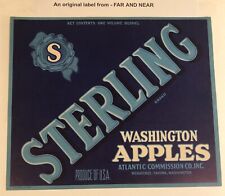 Sterling Brand Rare Apple Crate Label - Dated Oct 19 1942 - Atlantic Commission picture