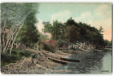 Postcard Crystal Lake, Cottages along East Shore near, Haverhill, Mass VTG ME3. picture