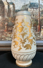 Vintage H&G Burslem England Embossed Gold on Porcelain Vase picture