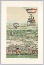 Transportation~Air View Hot Air Balloon Championships~Continental Postcard picture
