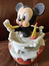 Vintage Disney's New Arrivals Baby Mickey In A Bathtub Music Box,  1984 picture