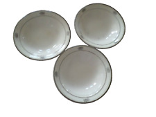 Fruit Bowls-Lot of 3 Vintage Crown Ivory 238 White with Silver Trim 5
