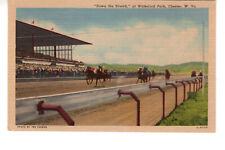 Linen Postcard: Waterford Park, Chester, WV (West Virginia) - Down the Stretch picture