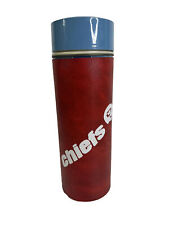 Vintage Thermos Kansas City Chiefs NFL Metal With Leather Covering picture