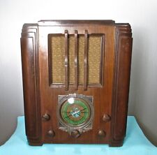 Antique Silvertone vintage tombstone tube radio restored and working picture
