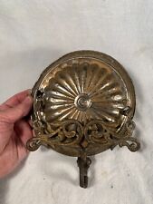 Vtg Nickle over Brass Ceiling Extension Pulldown for Hanging Oil Lamp w Spreader picture