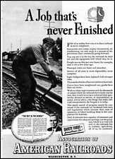 1937 Train switchman American Railroads association vintage photo print ad S29 picture