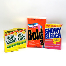 Lot 4 Vintage Collectables Sun Light 5.8oz each Snowy Bleach 6oz Bold 3 ~3.2oz picture