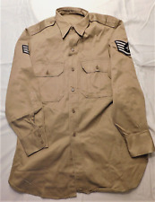 1948 AAF / USAF KHAKI SHIRT - LARGE - 15 1/2x32 - 8.2 OUNCE COTTON TWILL picture
