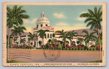 Postcard CA Los Angeles Kings Tropical Inn Chicken Dinner O. O McIntyre Linen J1 picture