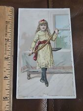 1889 Arbuckles Ariosa Coffee Antique Victorian Trade Card Advertising #19 Girl picture
