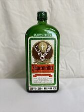 Vtg JAGERMEISTER 750 ML GREEN GLASS BOTTLE empty w/ cap - Holiday Craft Projects picture