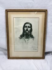 Framed, Signed Print of Jesus picture