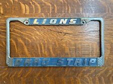 One rare Used Vintage Metal Lions Drag Strip License Plate Frame California NHRA picture